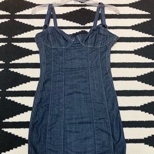 Guess Jean Mini Dress Sweetheart Neckline